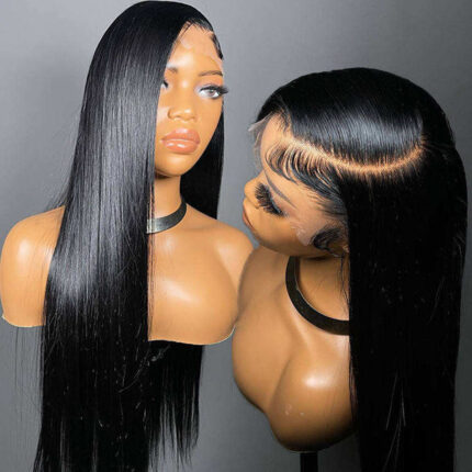 Raw Indian Vietnamese Hair Vendor Glueless 360 Full Closure HD Lace Frontal Black Women Straight Long Hair Lace Front Vendors