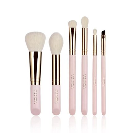 Vonira Beauty Factory Pink Gold Travel Essentials Cosmetic Makeup Brush Set With Custom Private Label Logo Name OEM