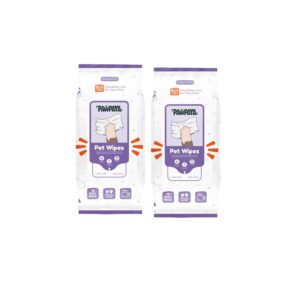 Pet Wipes – 40 Pull Pack 20 x 18 cm Gentle Cleansing Wipes for Dogs & Cats Aloe Vera, Oat Extract & Hemp Oil Hypoallergenic & Travel-Friendly