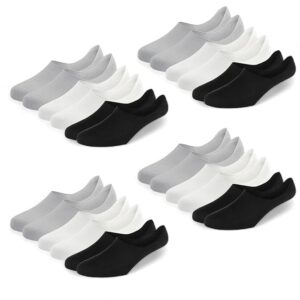 Fitness Mantra® 12 Pairs Premium Loafer/No Show Anti Slip Free Size Cotton Socks for Men's and Women's