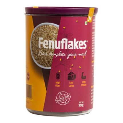 Fenuflakes 300g Fiber supplement | Bloating,acidity,&constipation relief |High Protein|Prebiotic fiber| low carbs |Aids in managing blood sugar levels |Neutral in taste |Add to any food| 30 servings.