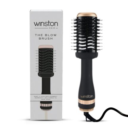 WINSTON 2-In-1 Hair Styling Blow Brush For Women - 1200 Watts|Hot Air Brush, Black