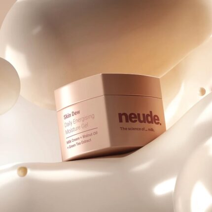 Neude Energising Daily Gel Face Moisturizer with Milk Cream, Niacinamide & Green Tea. Lightweight, Non-Sticky Hydrating Cream Skin Dew for Oily, Ance & All Skin Types, 50ml