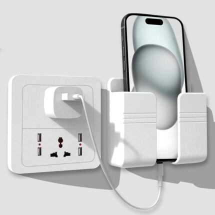 Tensea ABS Mobile Phone Charging Stand,Multi-Functional Storage Holder,Bedside Fixed Rack,Bedroom,Office Accessories,Acrylonitrile Butadiene Styrene,White 01,Portable Electronic Devices,9.9x3x8.6 cm