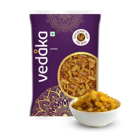 Vedaka Raisins | 1 Kg | Kismish | Premium Dried Grapes | Sweet Fruity Taste And Soft Chewy Texture | Natural Source Of Antioxidants, Potassium & Fiber | Healthy Snack