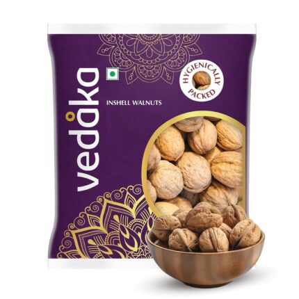 Vedaka Inshell Walnuts | 500 Gram | Akhrot With Shell | Rich In Omega-3 & Antioxidants | Healthy Snack