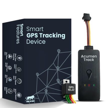 Acumen Track GPS Vehicle Tracker with Engine Cut Off, Real-Time Tracking, Geo-Fence Alert, Ignition Detection, Multi-Vehicle Support for Fleet Management, Anti-Theft Protection