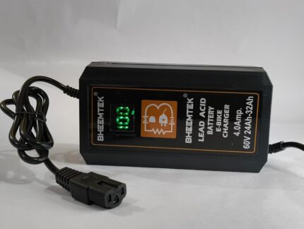 60V 4A Fast Charger for Sealed Lead Acid Battery | 5-Series 24Ah–36Ah EV Battery Charger with T 3-Pin Connector | Digital Display, Safe & Efficient Charging for E-Bike,Electric Vehicles